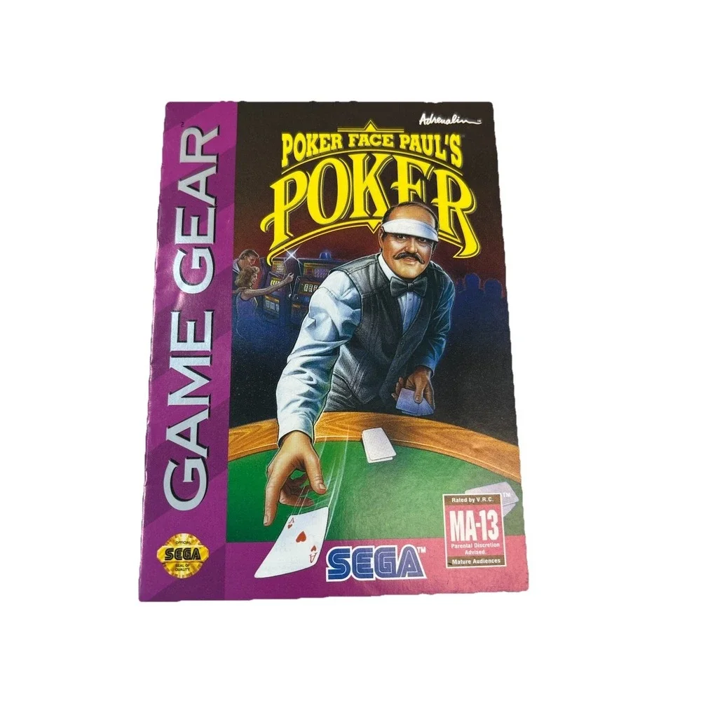 Poker Face Paul's‎ Poker Manual Only Game Gear SEGA